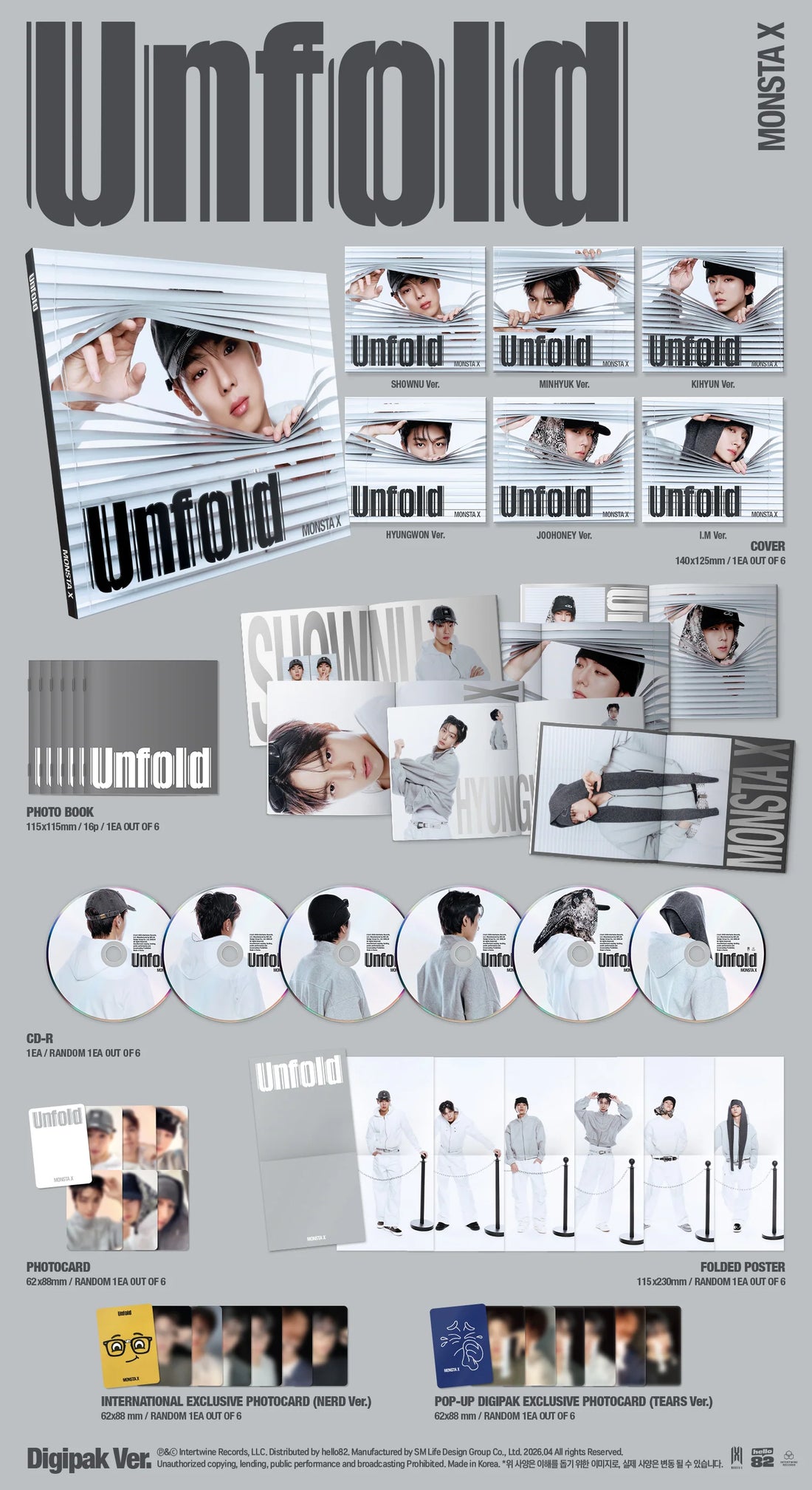 MONSTA X - [UNFOLD] English Studio Album *POP-UP EXCLUSIVE*