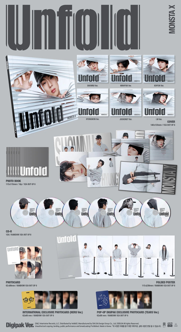 MONSTA X - [UNFOLD] English Studio Album *POP-UP EXCLUSIVE*