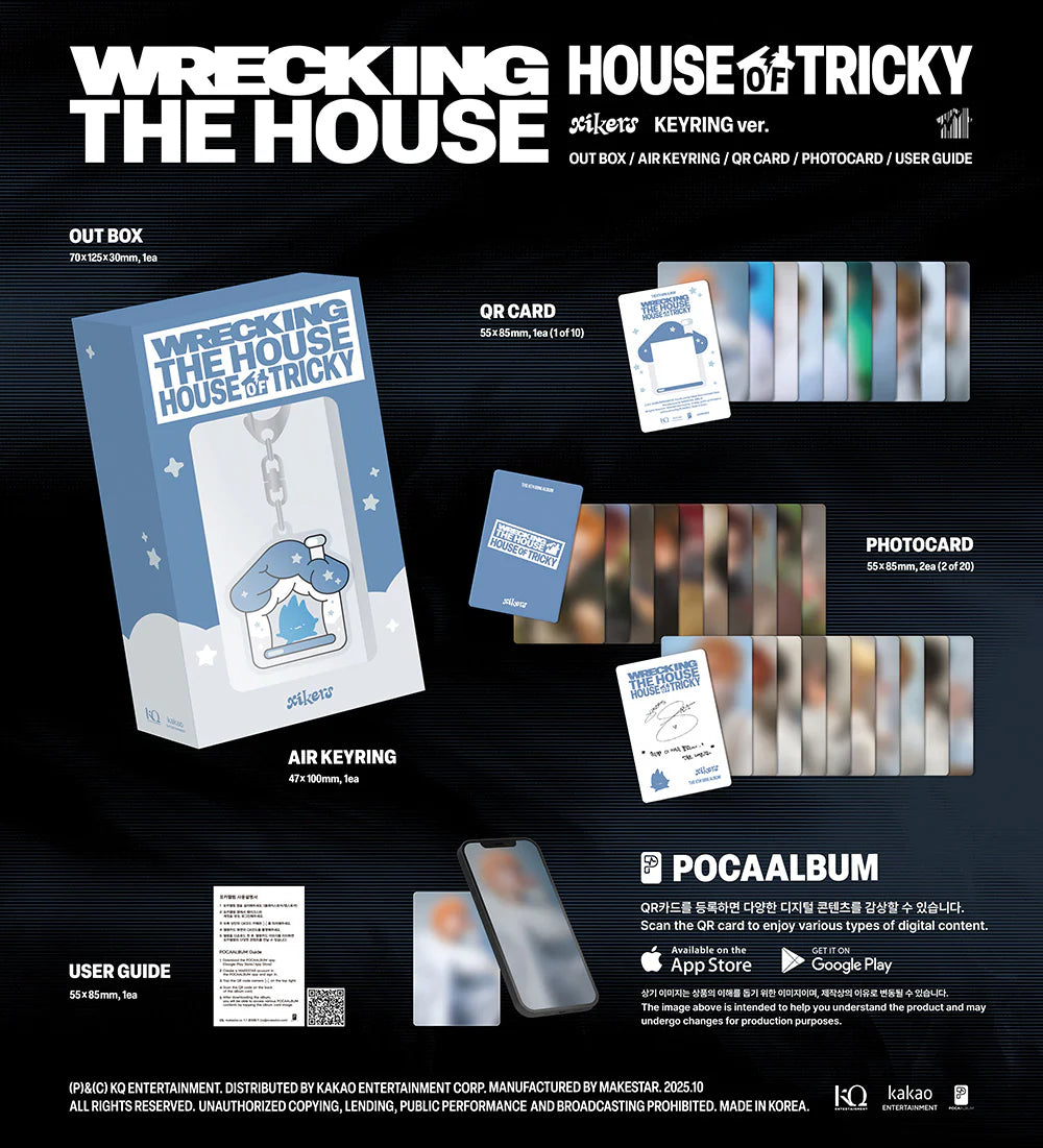 xikers - [HOUSE OF TRICKY : WRECKING THE HOUSE] 6th Mini Album (POCAALBUM KEYRING VER.)