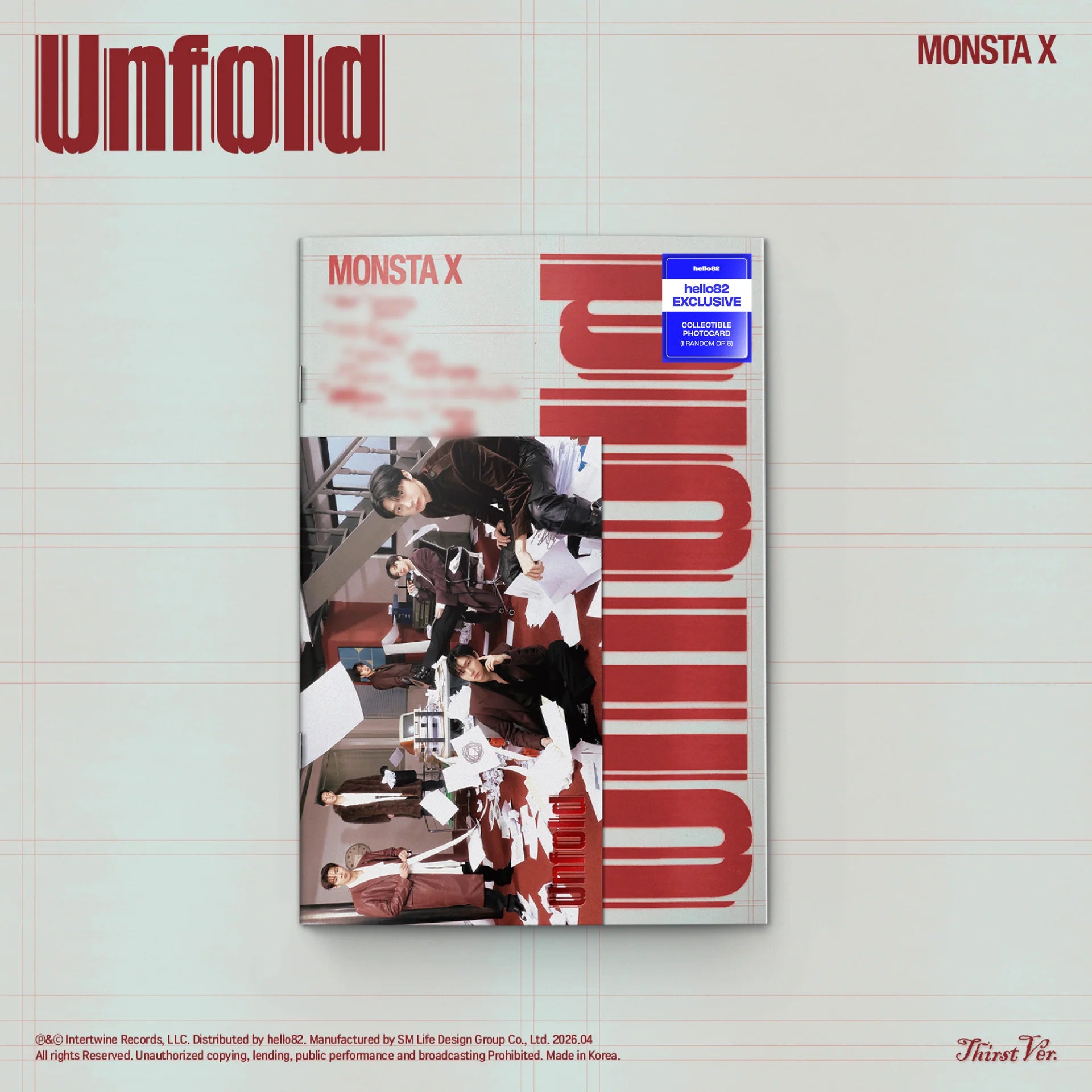 MONSTA X - [UNFOLD] English Studio Album *HELLO82 EXCLUSIVE*
