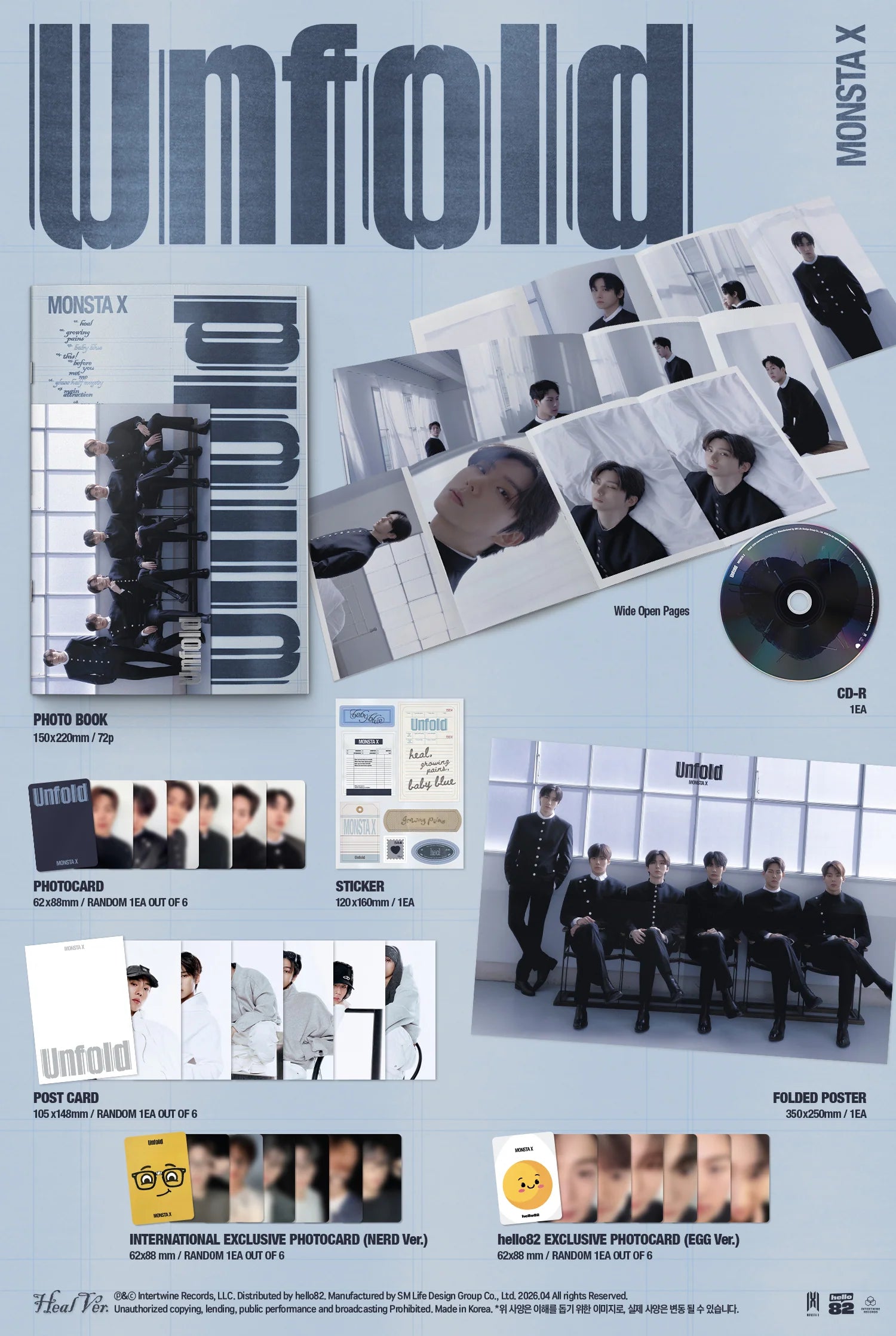 MONSTA X - [UNFOLD] English Studio Album *HELLO82 EXCLUSIVE*