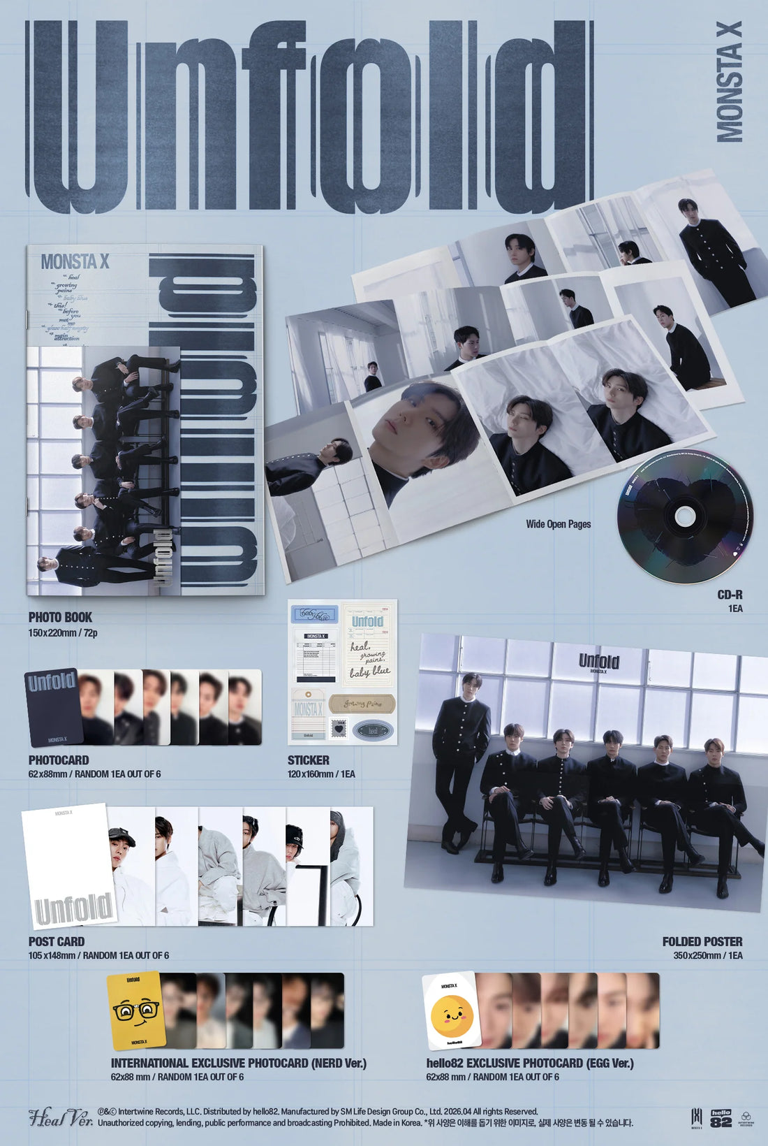 MONSTA X - [UNFOLD] English Studio Album *HELLO82 EXCLUSIVE*