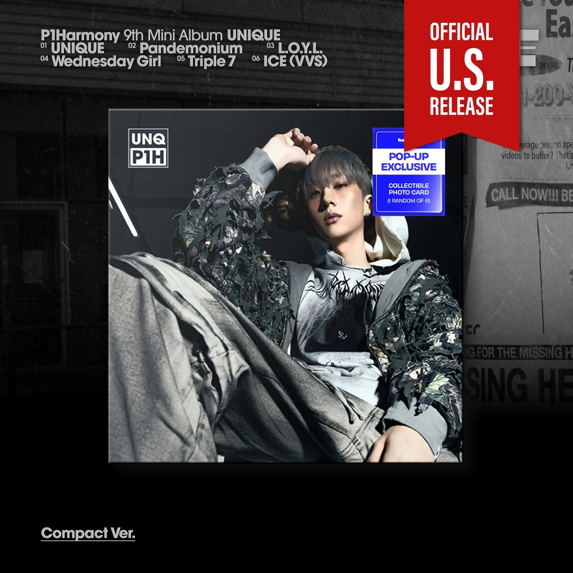 P1HARMONY - [UNIQUE] 9th Mini Album *POP-UP* DIGI PACK VER.