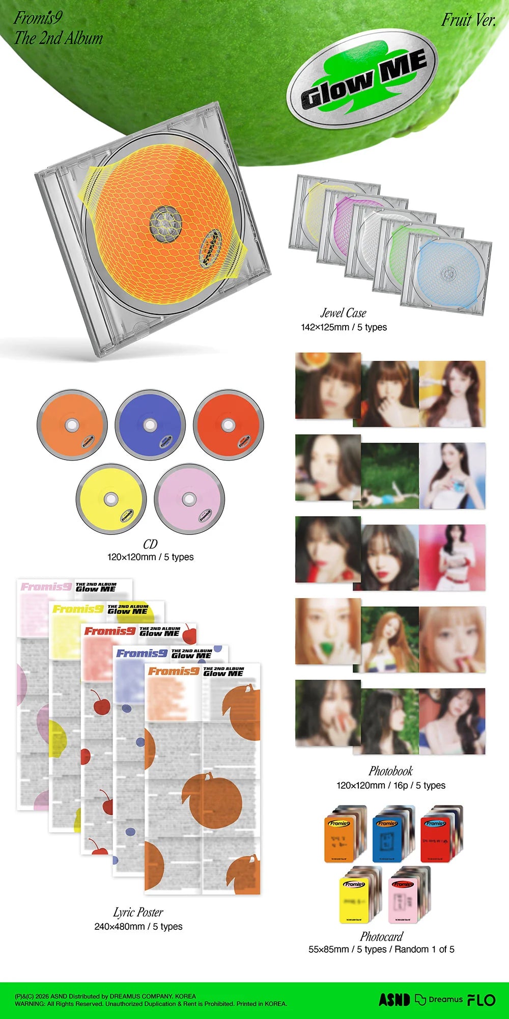 fromis_9 - [GLOW ME] 2nd Album (FRUIT VER.)