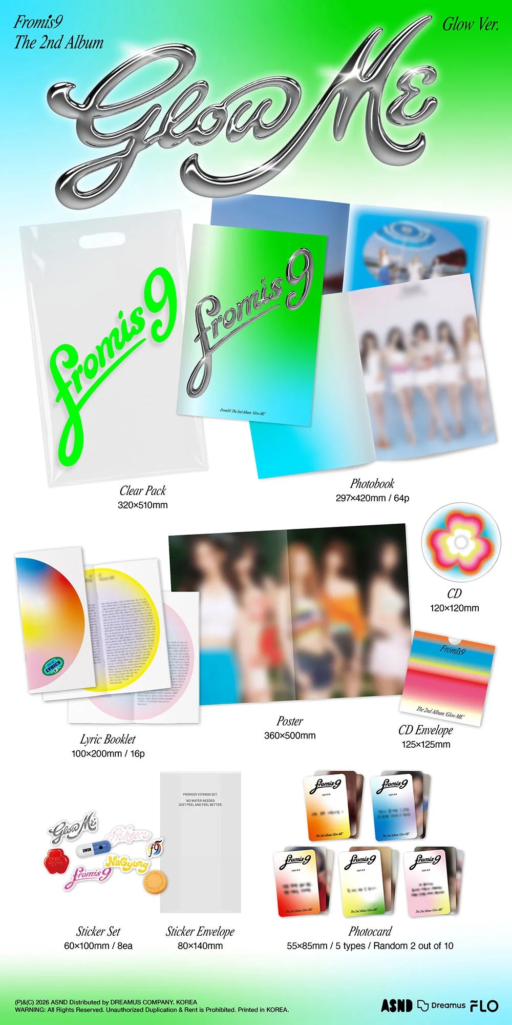 (PRE-ORDER) fromis_9 - [GLOW ME] 2nd Album (GLOW VER.)