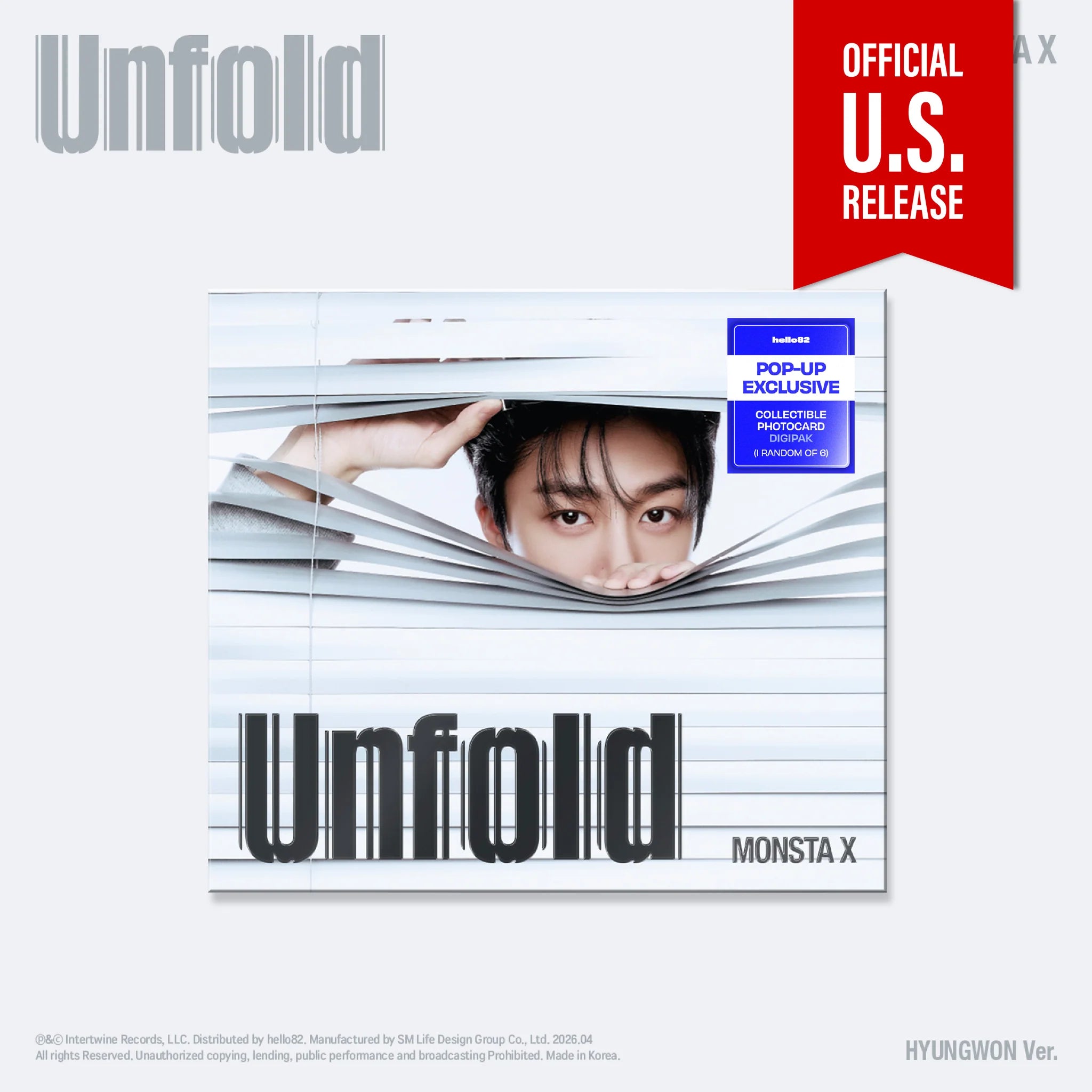 MONSTA X - [UNFOLD] English Studio Album *POP-UP EXCLUSIVE*