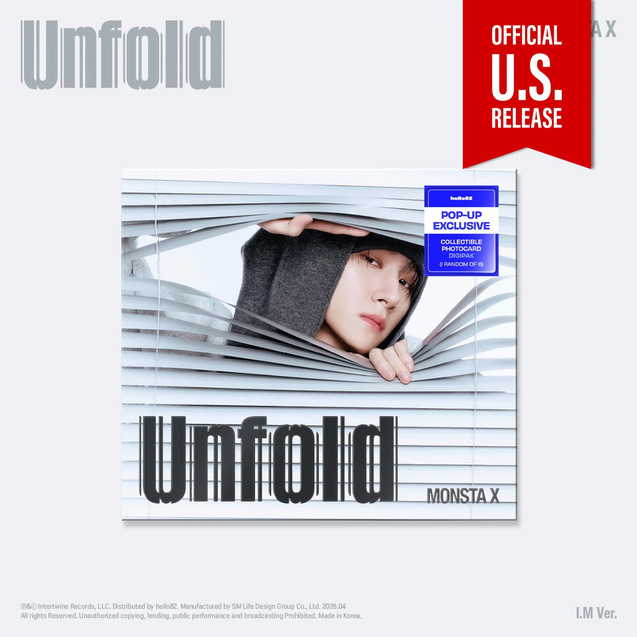 MONSTA X - [UNFOLD] English Studio Album *POP-UP EXCLUSIVE*