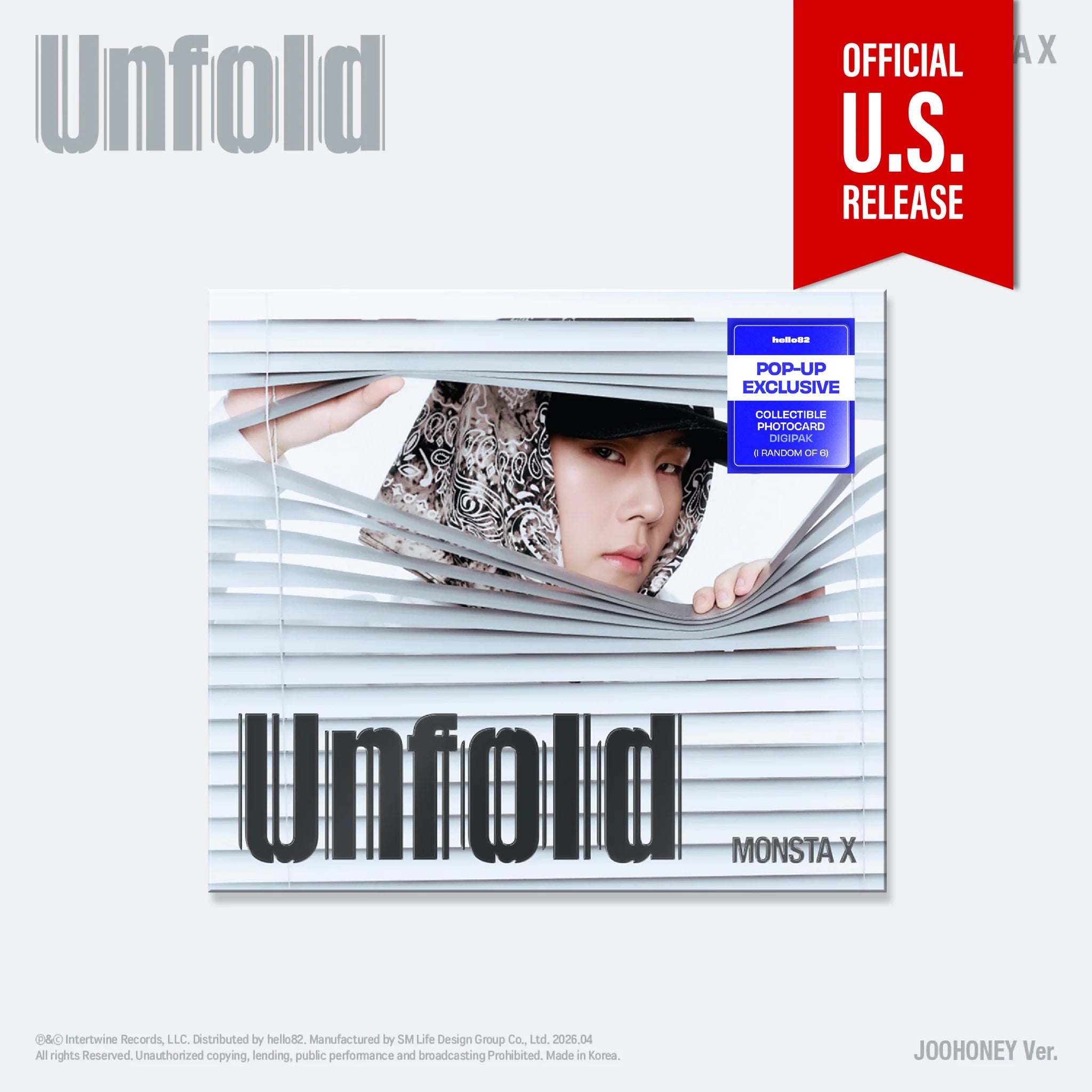 MONSTA X - [UNFOLD] English Studio Album *POP-UP EXCLUSIVE*