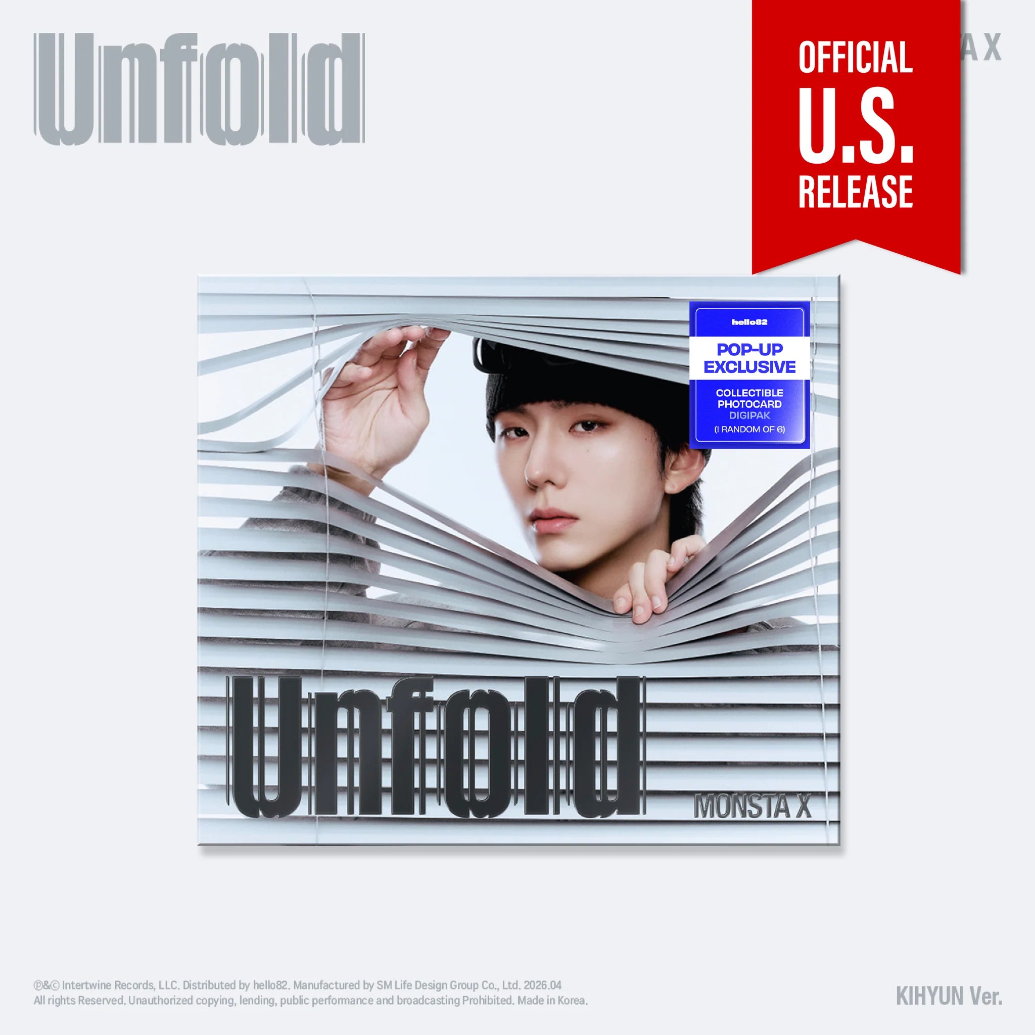 MONSTA X - [UNFOLD] English Studio Album *POP-UP EXCLUSIVE*