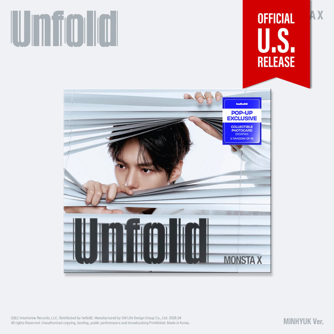 MONSTA X - [UNFOLD] English Studio Album *POP-UP EXCLUSIVE*