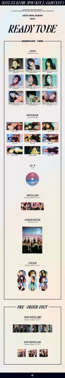 TWICE - [READY TO BE] 12th Mini Album DIGIPACK