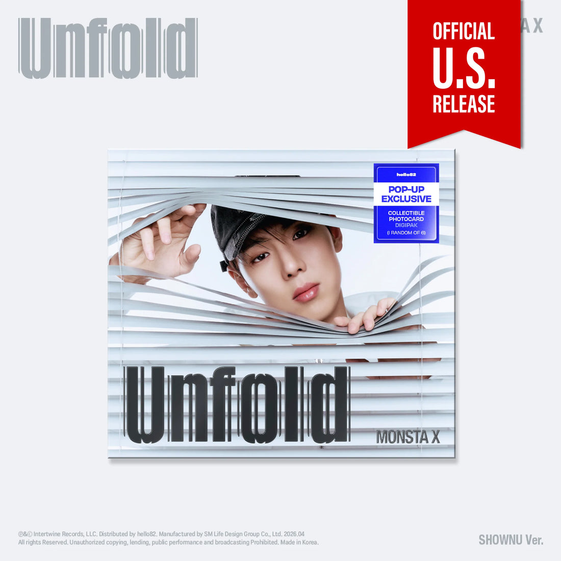 MONSTA X - [UNFOLD] English Studio Album *POP-UP EXCLUSIVE*