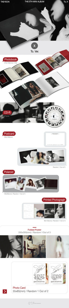 TAEYEON - [To. X] 4th Mini Album