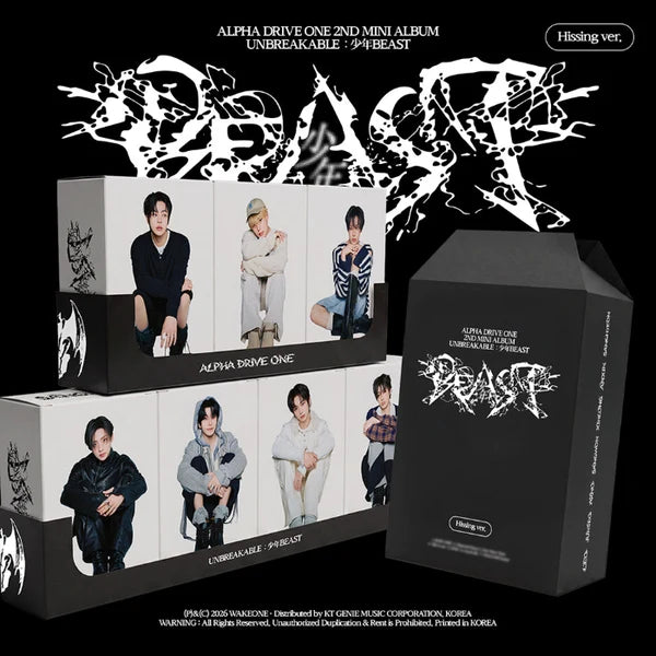 (PRE-ORDER) ALPHA DRIVE ONE - [UNBREAKABLE : 少年BEAST] 2nd Mini Album HISSING Version (RANDOM)