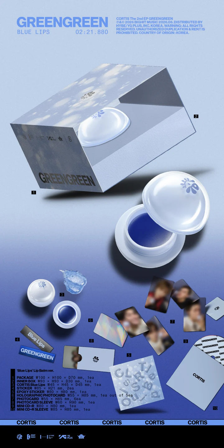 CORTIS - [GREENGREEN] 2nd EP Album BLUE LIPS' LIP BALM Version