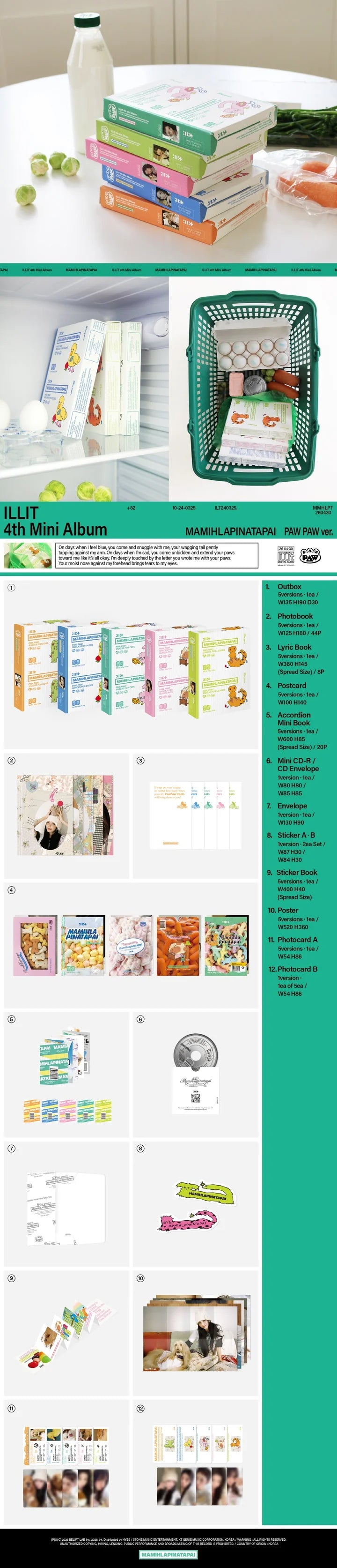 ILLIT - [MAMIHLAPINATAPAI] 4th Mini Album PAW PAW Version