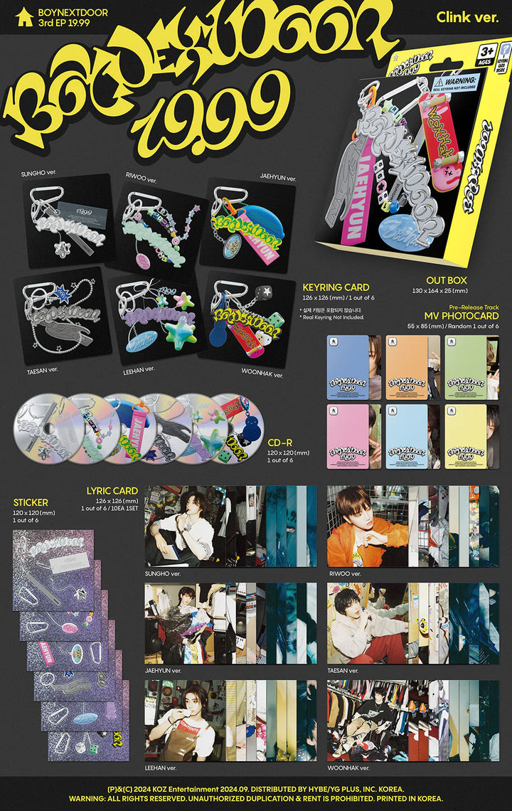 BOYNEXTDOOR - [19.99] 3rd EP Album CLINK Version