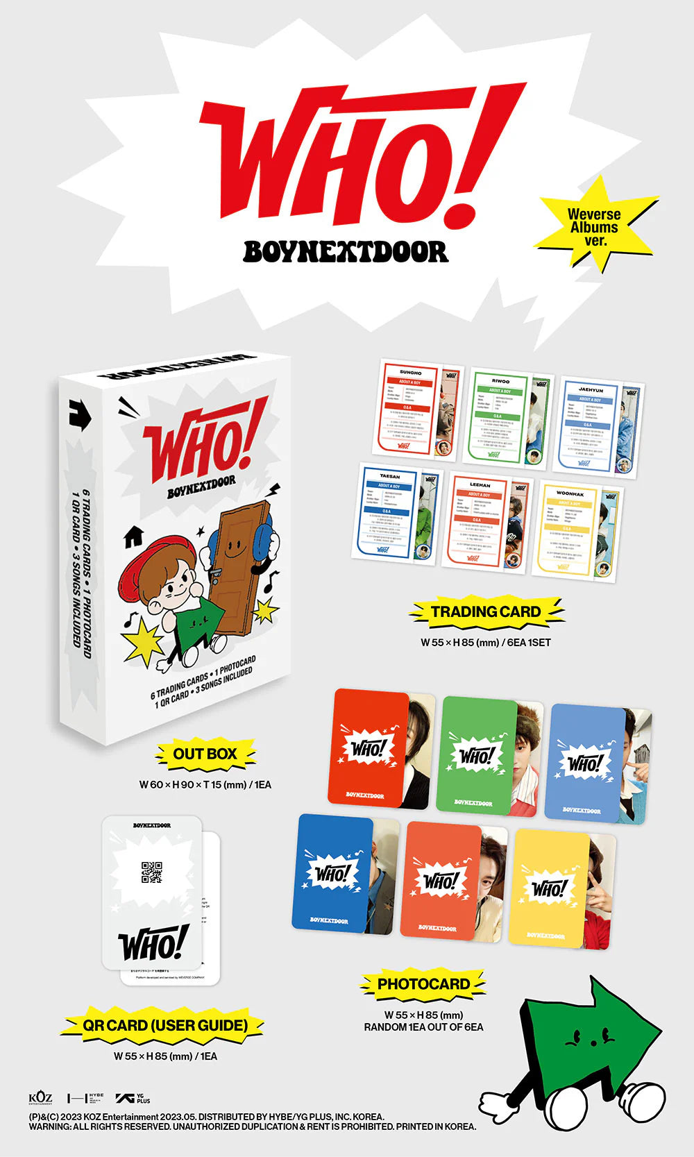 BOYNEXTDOOR - [WHO!] 1st Single WEVERSE ALBUM Version