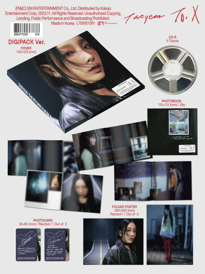 TAEYEON - [To. X] 4th Mini Album DIGIPACK Version