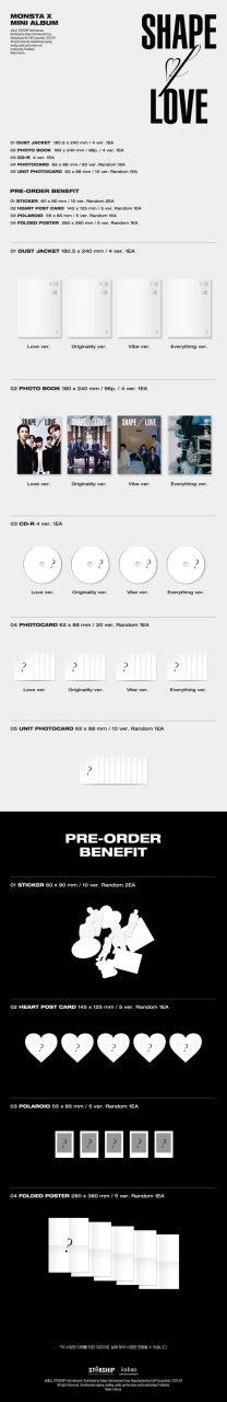 MONSTA X - [SHAPE of LOVE] 11th Mini Album (RANDOM VERSION)