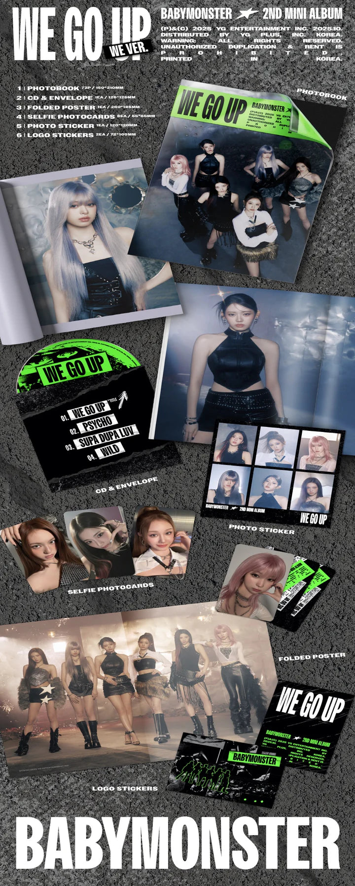BABYMONSTER - [WE GO UP] 2ND MINI ALBUM