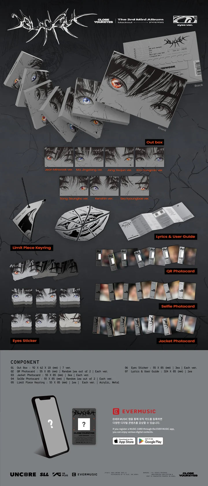 CLOSE YOUR EYES - [BLACKOUT] The 3rd Mini Album EYES RANDOM Version