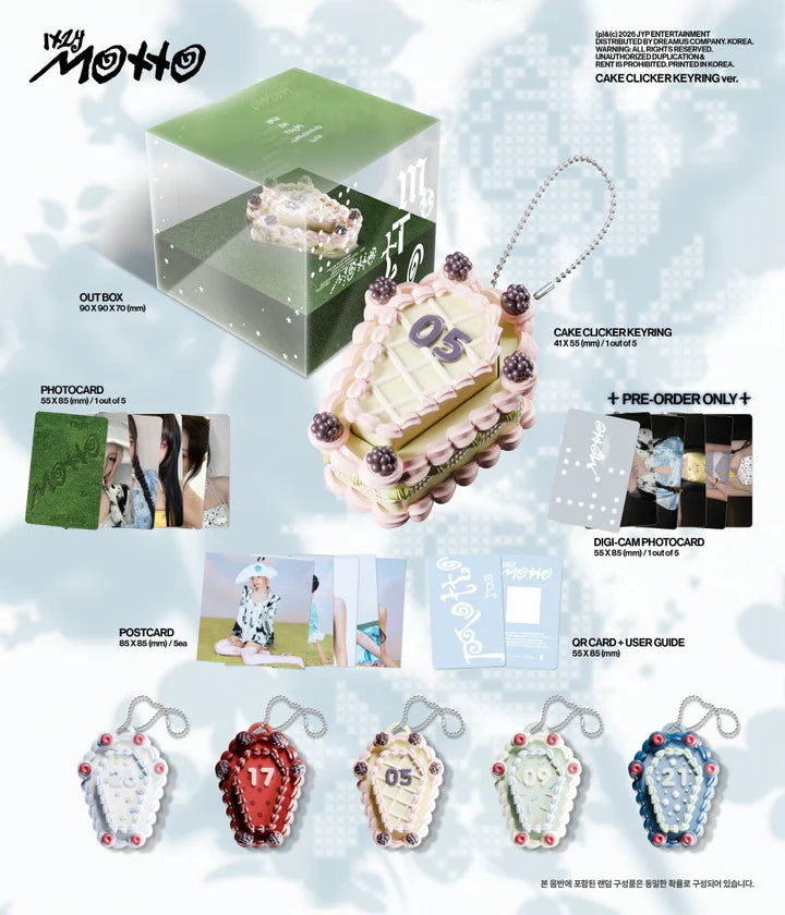 ITZY - [MOTTO] Mini Album CAKE CLICKER KEYRING Version
