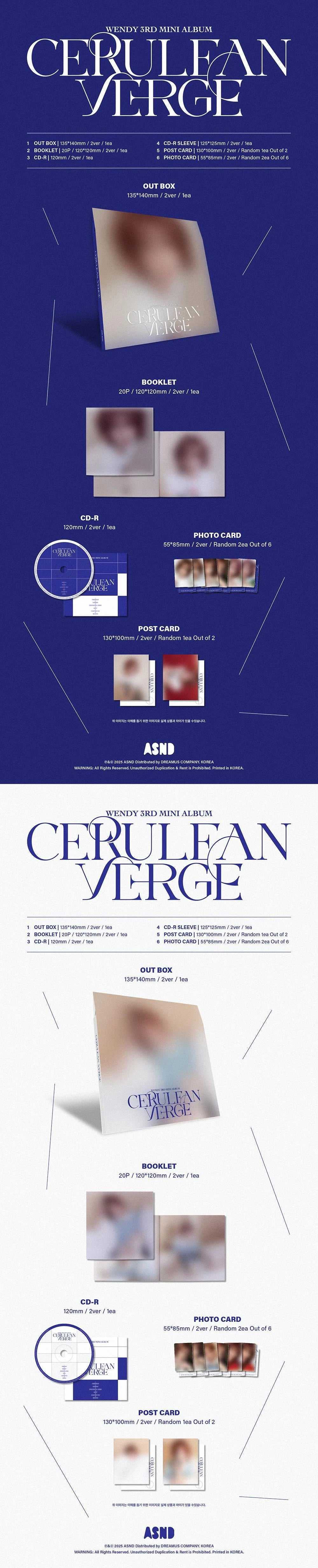 WENDY - [CERULEAN VERGE] 3rd Mini Album
