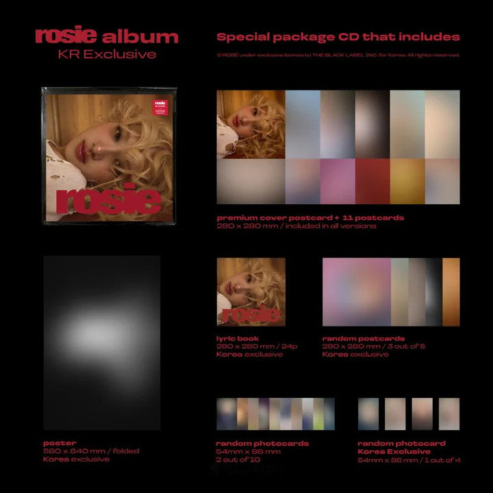 ROSE - [ROSIE] 1st STUDIO Album KR EXCLUSIVE Version