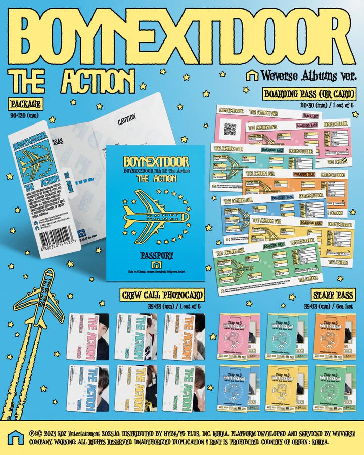 BOYNEXTDOOR - [The Action] 5th EP Album WEVERSE ALBUMS Version