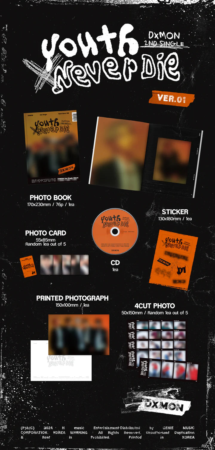 DXMON - [YOUTH NEVER DIE] 2nd Single Album