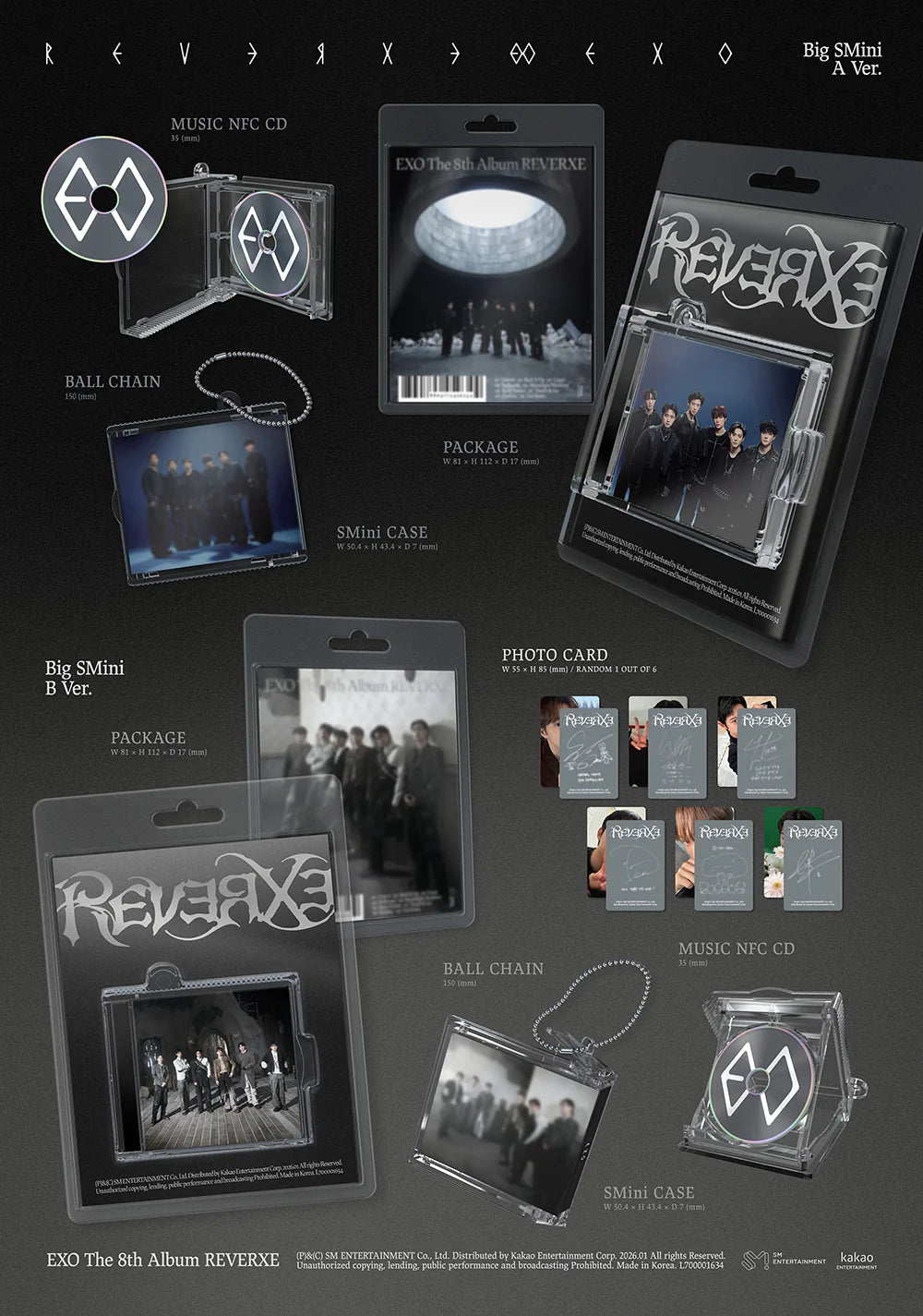 EXO - [REVERXE] 8th Album BIG SMini Version Smart Album