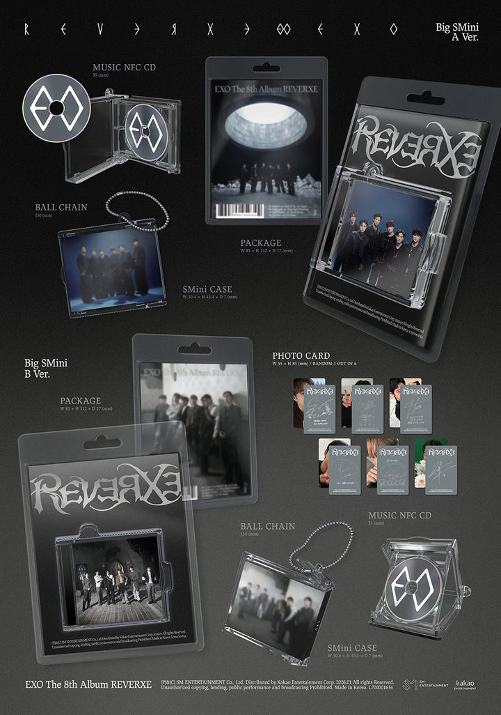 EXO - [REVERXE] 8th Album BIG SMini Version Smart Album