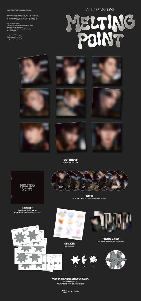 ZEROBASEONE - [MELTING POINT] 2nd Mini Album (DIGIPACK Version)