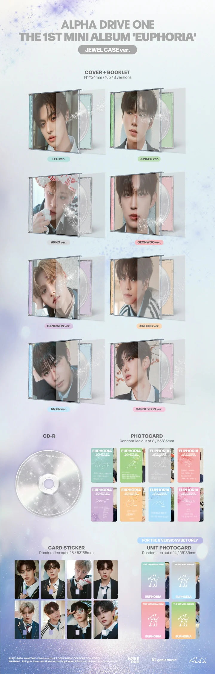 ALPHA DRIVE ONE - [EUPHORIA] 1st Mini Album JEWEL CASE Version