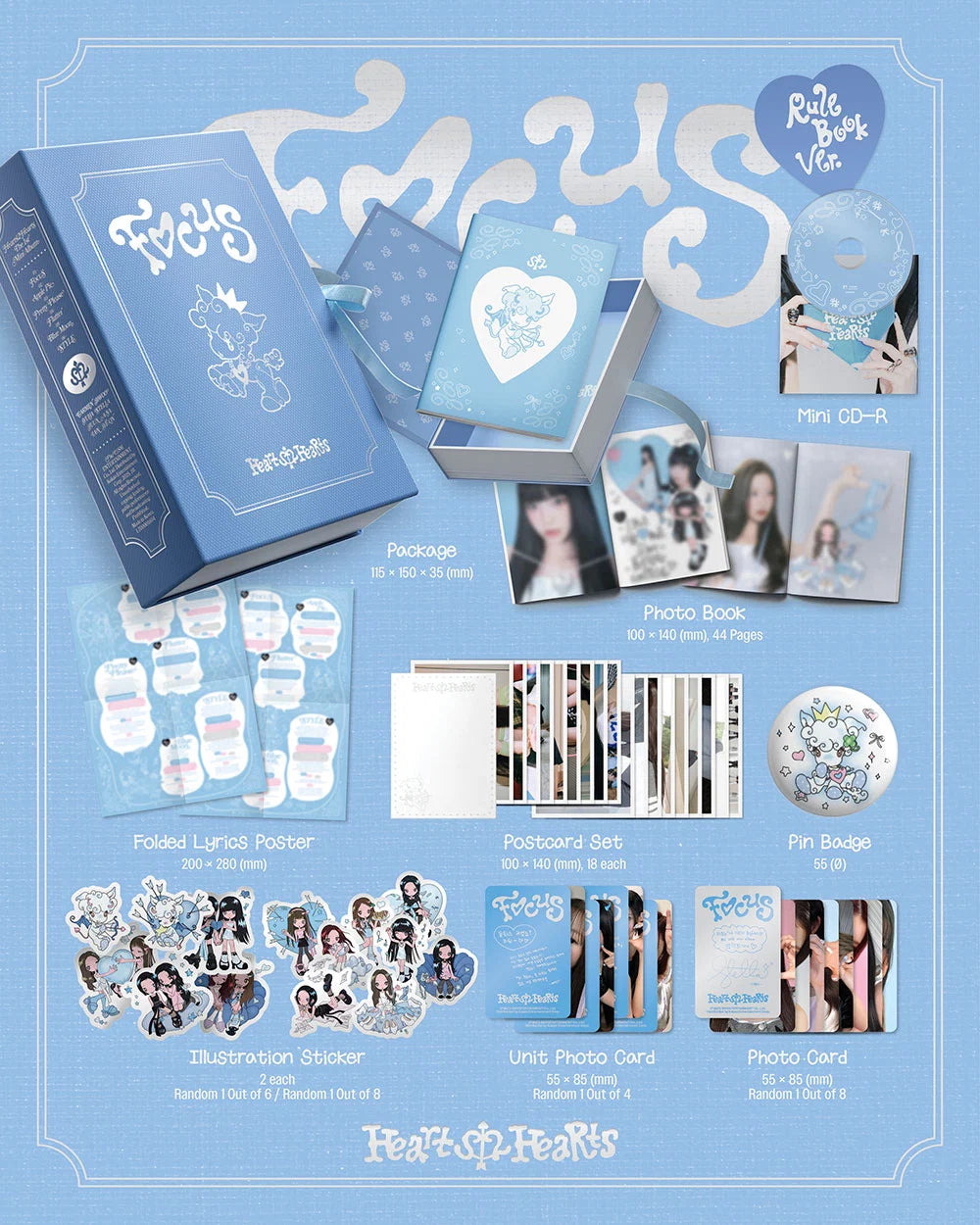 HEARTS2HEARTS - [FOCUS] 1st Mini Album RULE BOOK Version