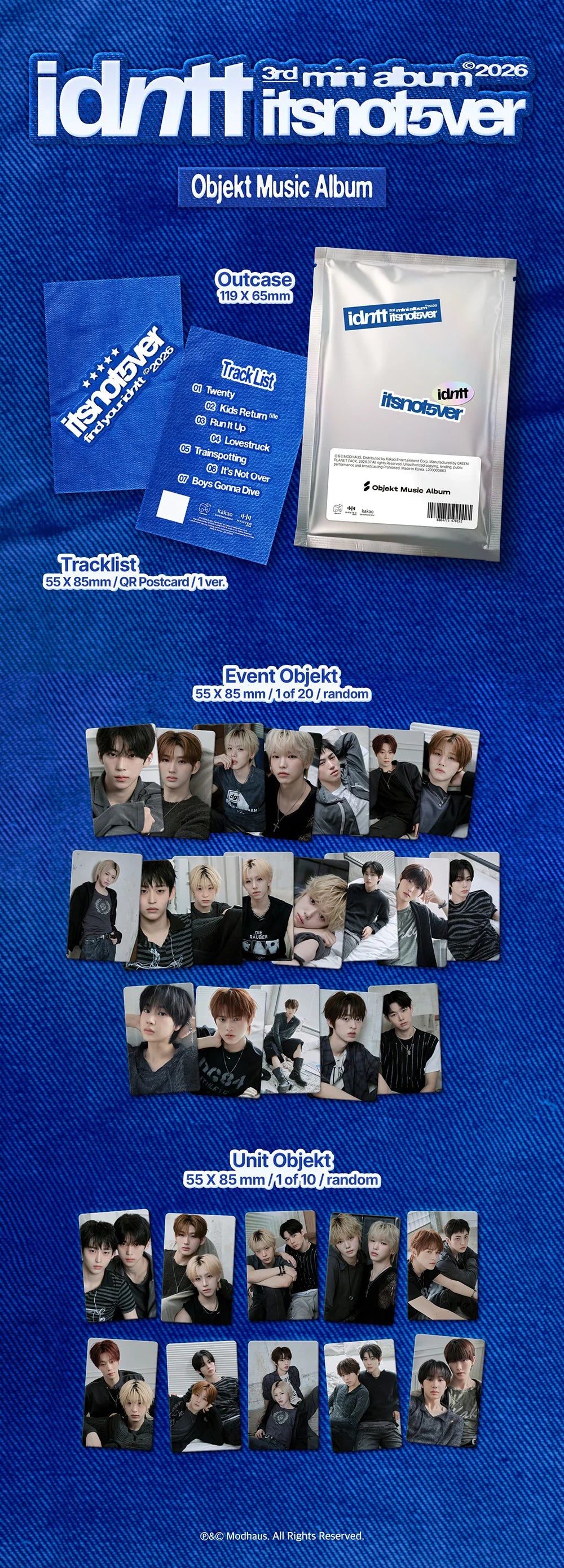 IDNTT - [ITSNOTOVER] 3rd Mini Album OBJEKT MUSIC ALBUM Version