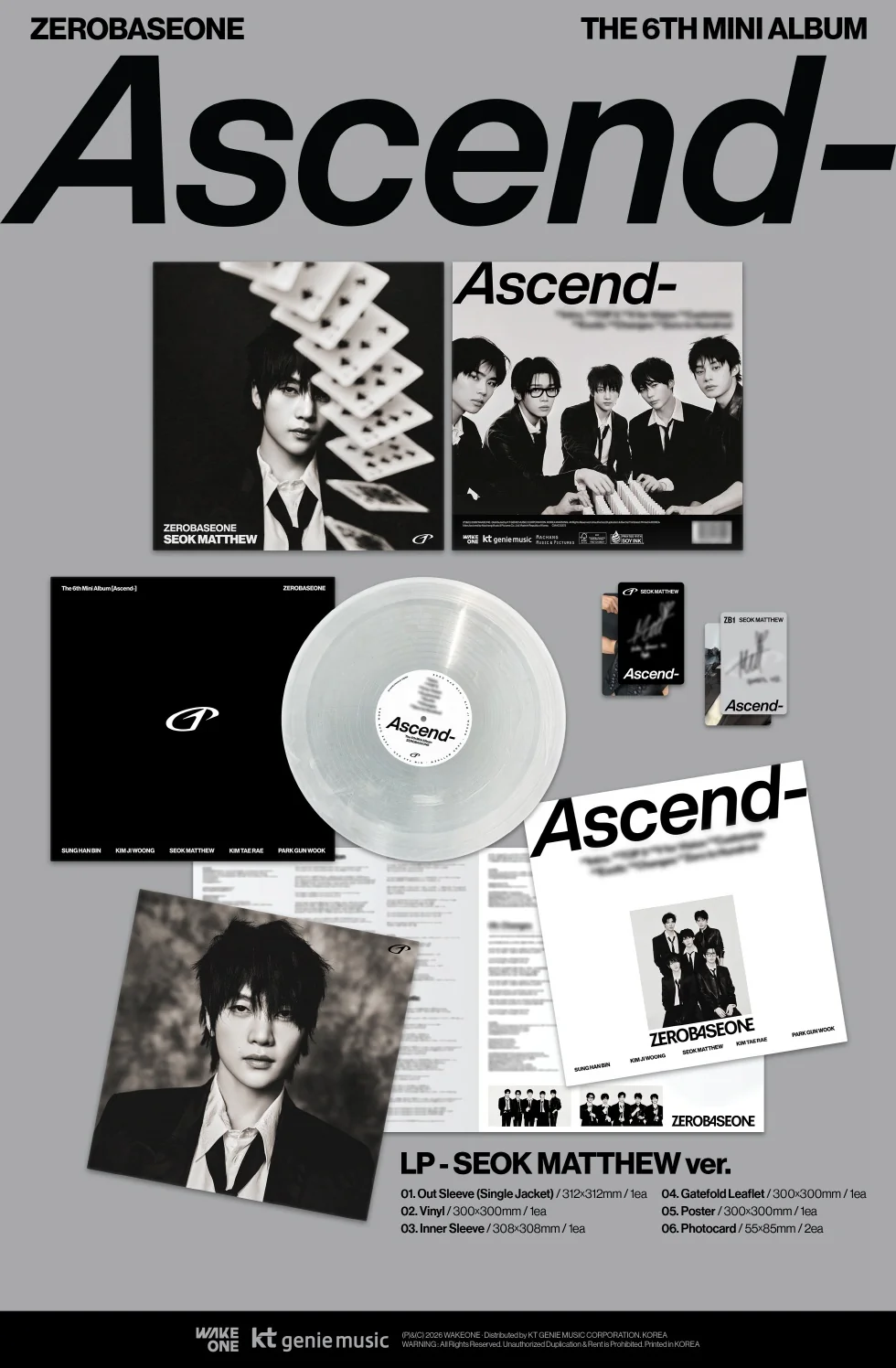 ZEROBASEONE - [ASCEND-] 6th Mini Album (LP Version)