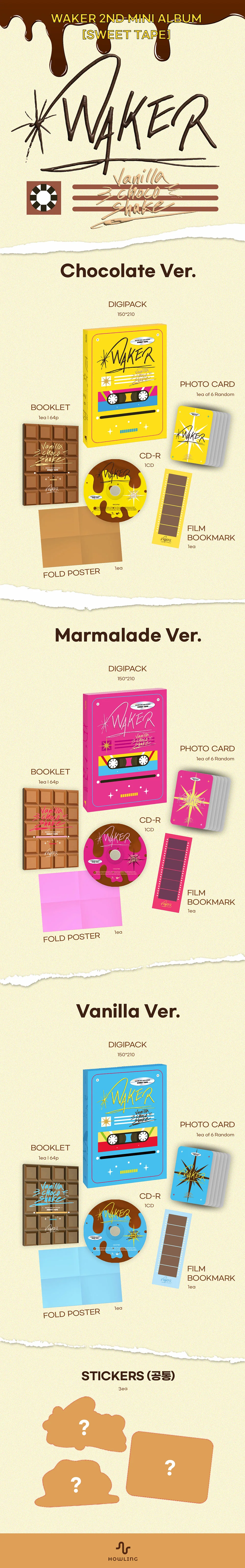 WAKER - [SWEET TAPE] 2nd Mini Album