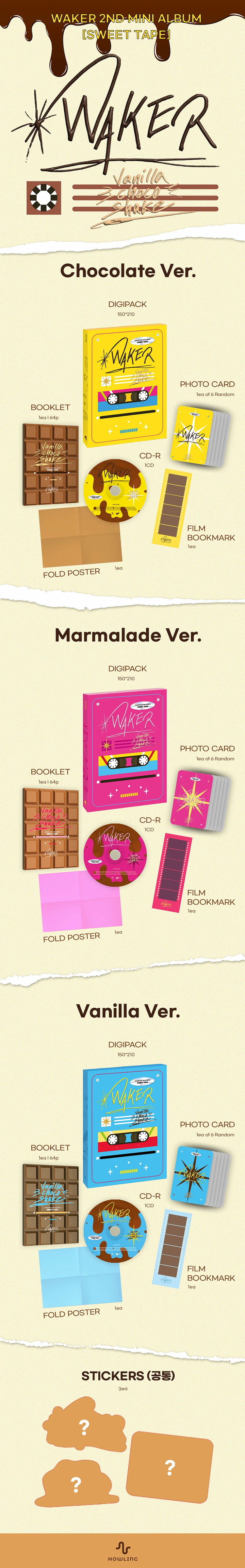 WAKER - [SWEET TAPE] 2nd Mini Album