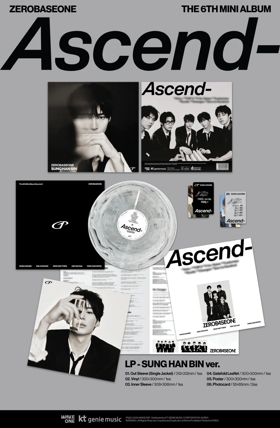 ZEROBASEONE - [ASCEND-] 6th Mini Album (LP Version)