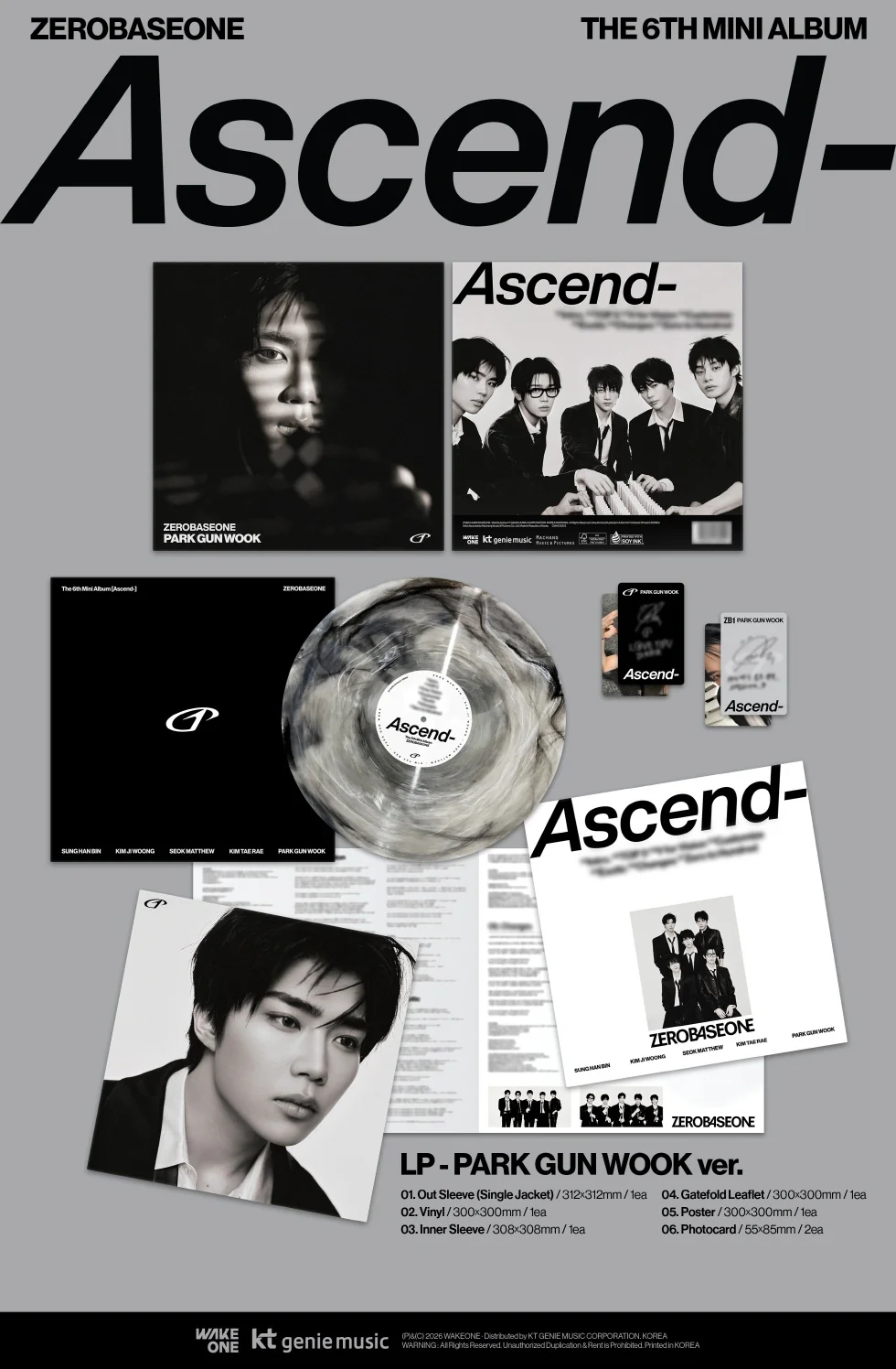 ZEROBASEONE - [ASCEND-] 6th Mini Album (LP Version)