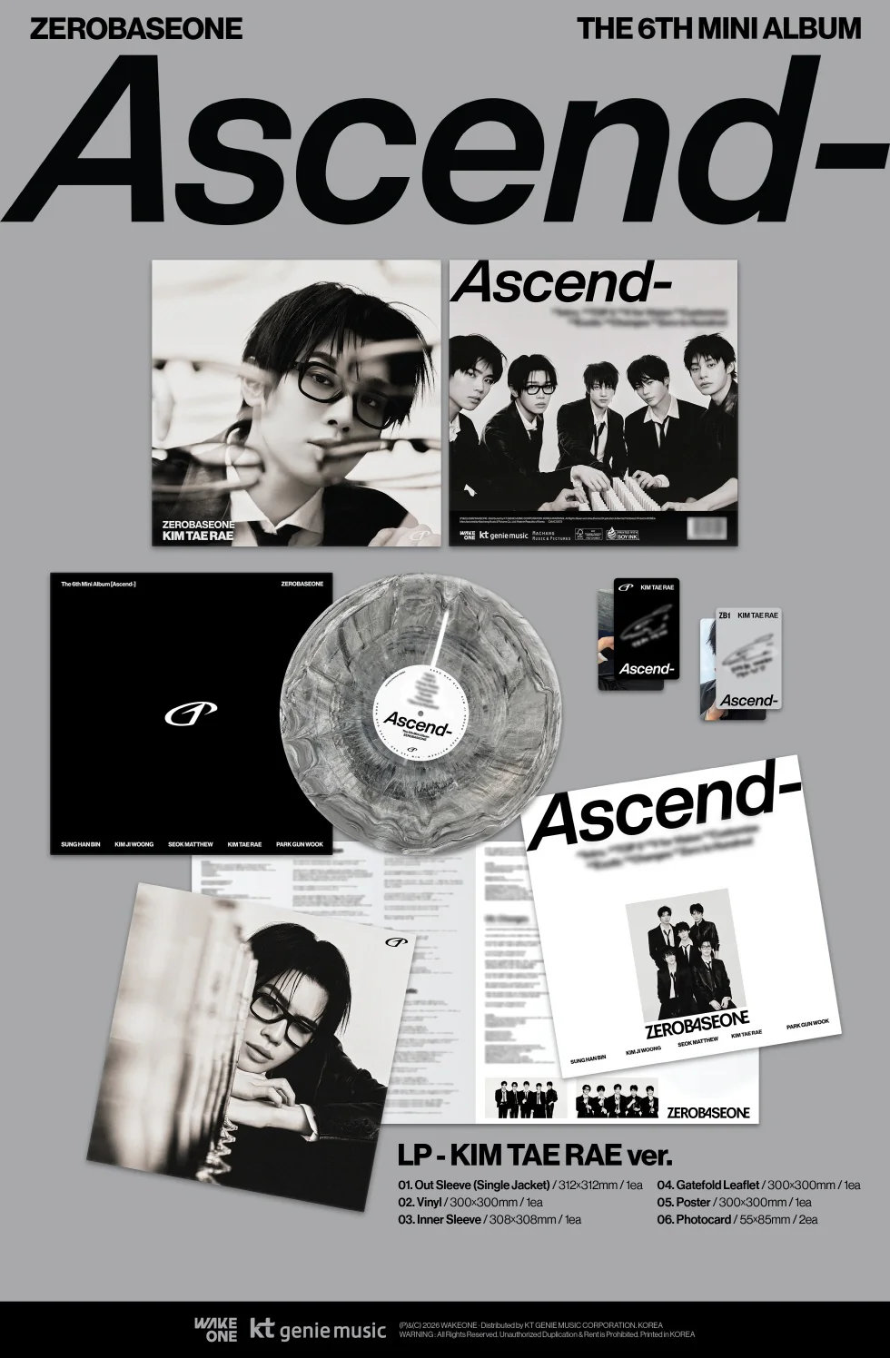 ZEROBASEONE - [ASCEND-] 6th Mini Album (LP Version)