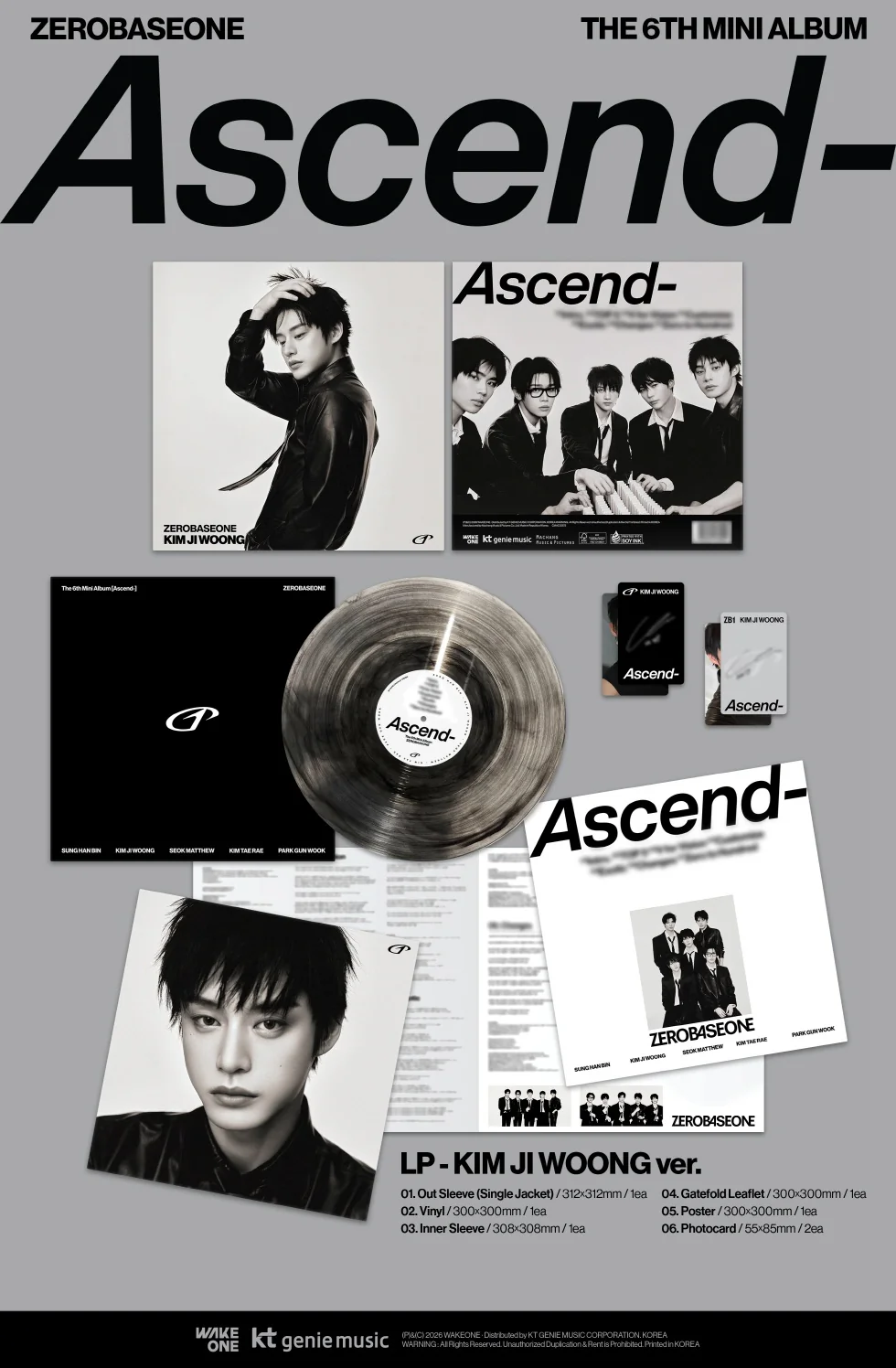 ZEROBASEONE - [ASCEND-] 6th Mini Album (LP Version)
