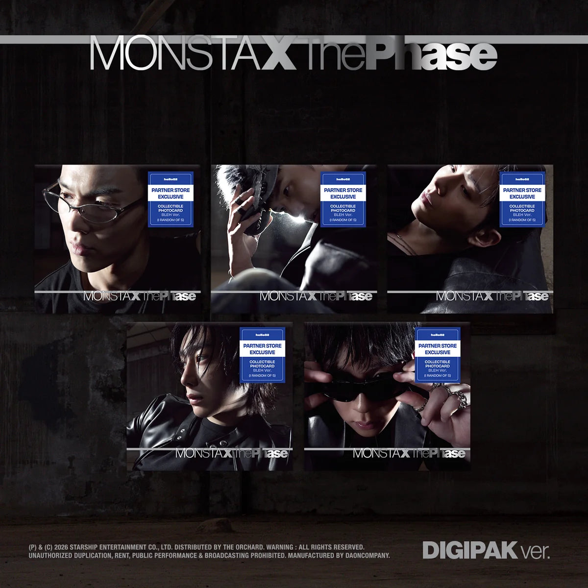 MONSTA X - [THE PHASE] EP Album *PARTNER STORE EXCLUSIVE*