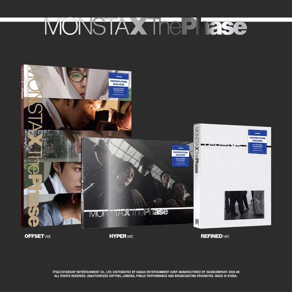 MONSTA X - [THE PHASE] EP Album *PARTNER STORE EXCLUSIVE*