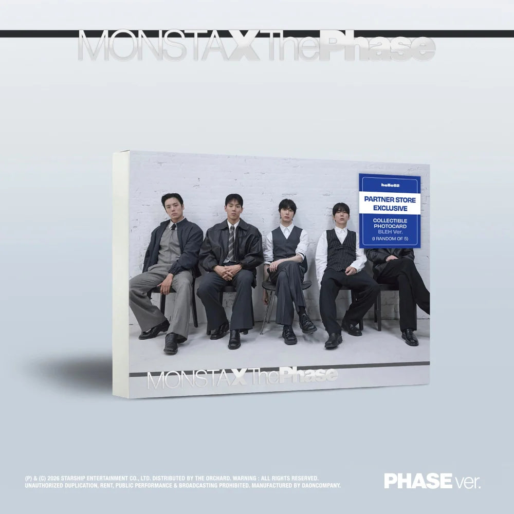 MONSTA X - [THE PHASE] EP Album *PARTNER STORE EXCLUSIVE*