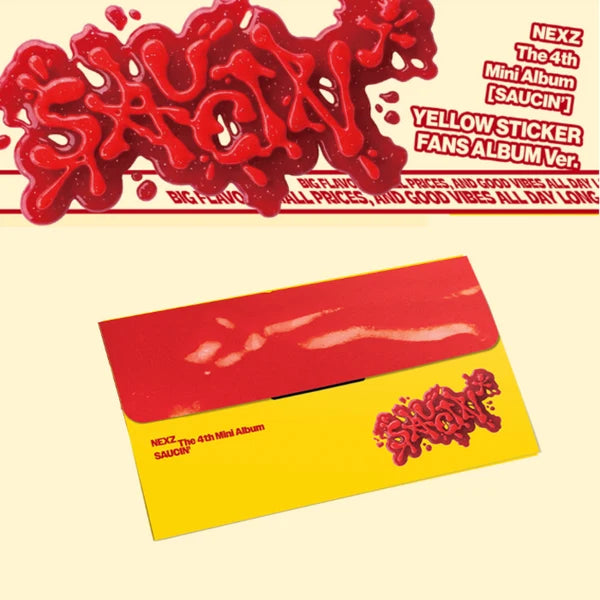 (PRE-ORDER) NEXZ - [SAUCIN'] 4th Mini Album STICKER FANS ALBUM Version (RANDOM)
