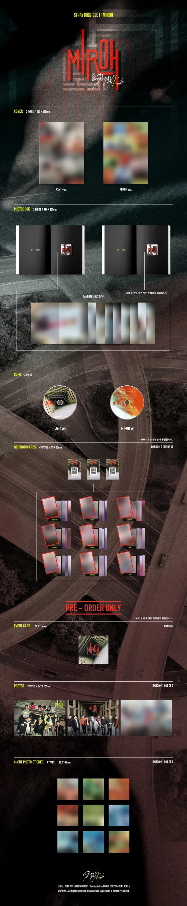 STRAY KIDS - [CLE 1: MIROH] Mini Album Normal Edition