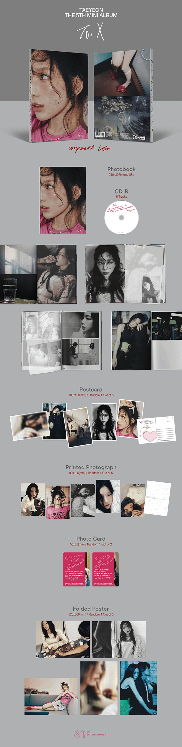 TAEYEON - [To. X] 4th Mini Album MYSELF Version